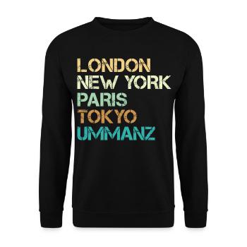 Vacances en mer Baltique LONDRES NEW YORK PARIS TOKYO Drôle - Sweat-shirt Unisexe - noir - Devant - Alina (178cm) & Michal (187cm)