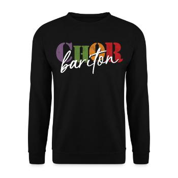 Choir Baritone - Unisex Sweatshirt - black - Front - Alina (178cm) & Michal (187cm)