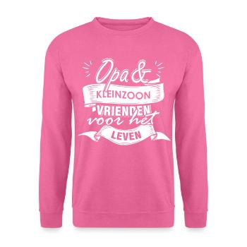 Opa und Enkel auf Lebenszeit - Unisex Pullover - Pink - Vorne