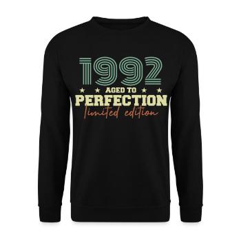 1992 - Sweat-shirt Unisexe - noir - Devant - Alina (178cm) & Michal (187cm)