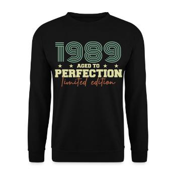 1989 - Sweat-shirt Unisexe - noir - Devant - Alina (178cm) & Michal (187cm)