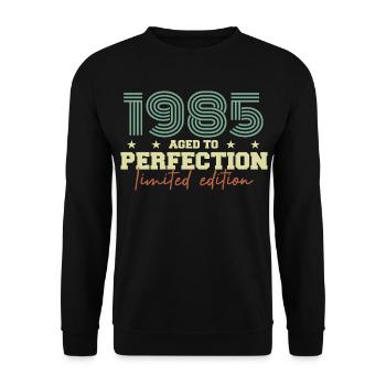 1985 - Sweat-shirt Unisexe - noir - Devant - Alina (178cm) & Michal (187cm)
