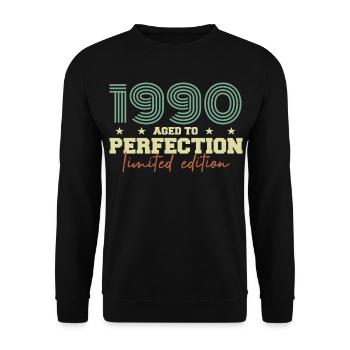1990 - Sweat-shirt Unisexe - noir - Devant - Alina (178cm) & Michal (187cm)