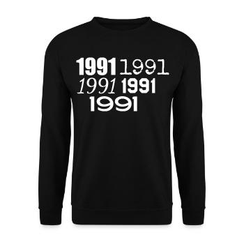 1991 - Unisex Sweatshirt - black - Front - Alina (178cm) & Michal (187cm)