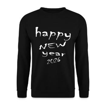 Happy New Year 2026 - Sweat-shirt Unisexe - noir - Devant - Alina (178cm) & Michal (187cm)