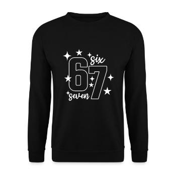 67 - Six Seven SixSeven 6-7 - Unisex Pullover - Schwarz - Vorne - Alina (178cm) & Michal (187cm)