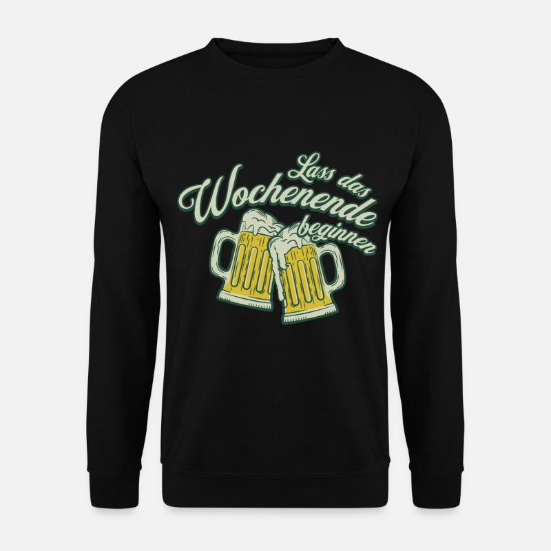 Wochenende Anstoßen Bier Alkohol Männer - Unisex Pullover - Schwarz