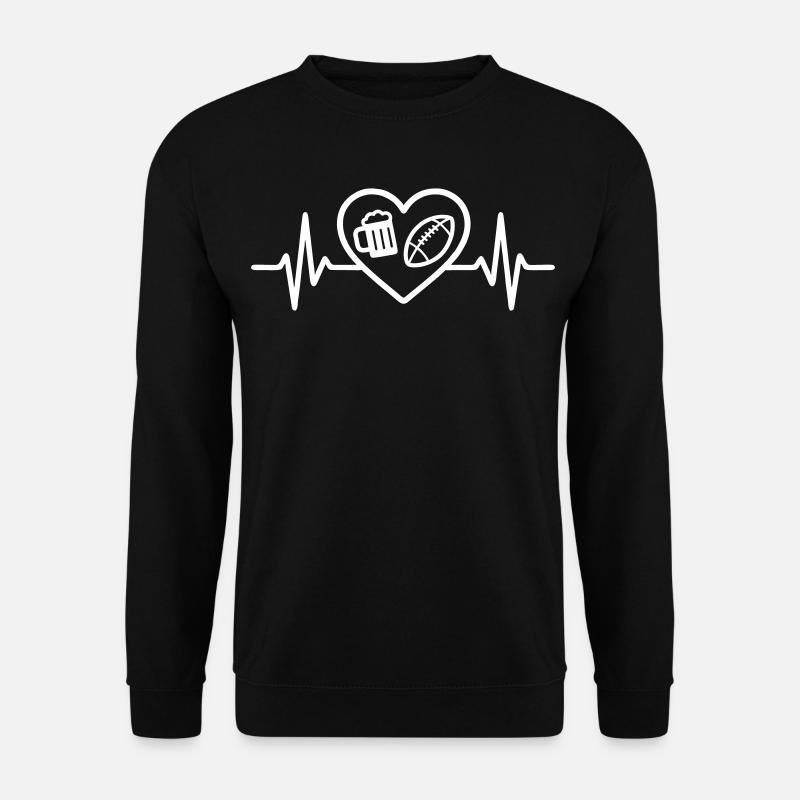 Cœur Rugby Bière - Unisex Pullover - Schwarz