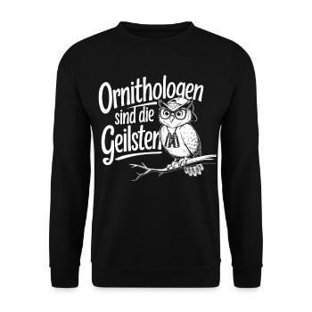 Ornithologists are the - Unisex Sweatshirt - black - Front - Alina (178cm) & Michal (187cm)