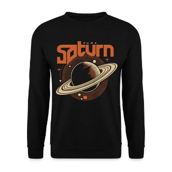 Saturn Rétro Orbital - Sweat-shirt Unisexe - noir - Devant - Alina (178cm) & Michal (187cm)