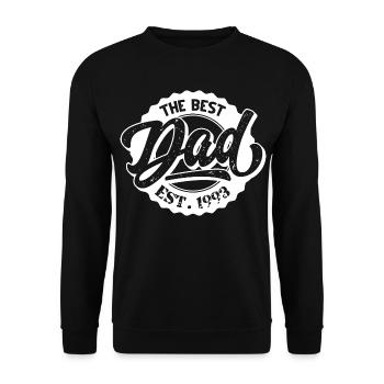 The Best Dad EST 1993 - Unisex Pullover - Schwarz - Vorne - Alina (178cm) & Michal (187cm)