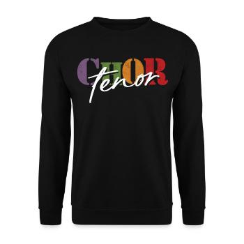 Chor Tenor - Unisex Pullover - Schwarz - Vorne - Alina (178cm) & Michal (187cm)