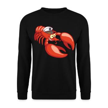 Captain Lobster - Unisex Pullover - Schwarz - Vorne - Alina (178cm) & Michal (187cm)