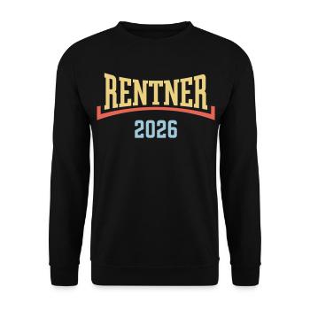 Retraités 2026 (Pension/retraite/Concave/3C) - Sweat-shirt Unisexe - noir - Devant - Alina (178cm) & Michal (187cm)