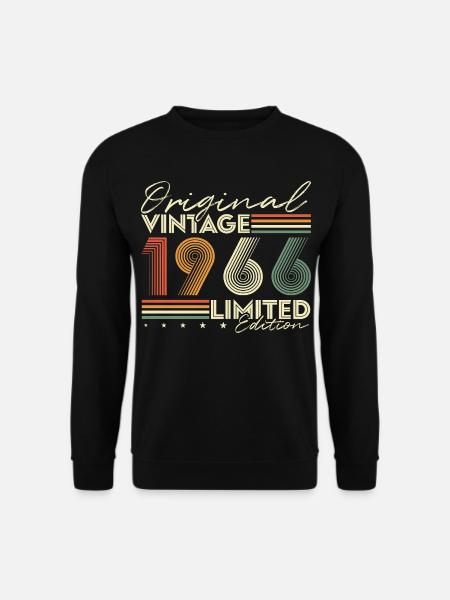 Original 1966 Jahrgang Vintage Geburtstag Retro - Unisex Pullover - Schwarz