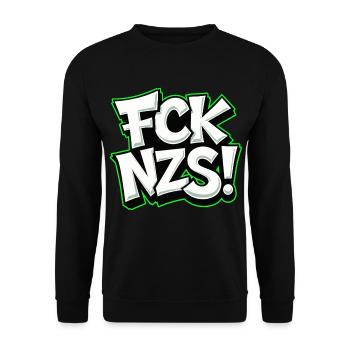 FCK NZS Statement against Racism - Unisex Sweatshirt - black - Front - Alina (178cm) & Michal (187cm)