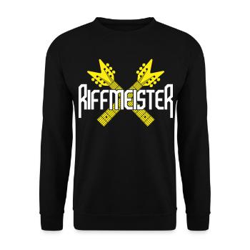 Riffmeister Crossed Guitars - Unisex Sweatshirt - black - Front - Alina (178cm) & Michal (187cm)