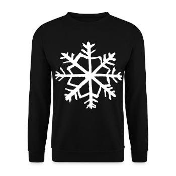 Flocon de Neige Hiver Noël Rétro Grunge - Sweat-shirt Unisexe - noir - Devant - Alina (178cm) & Michal (187cm)