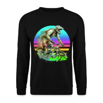 Mtb - Unisex Sweatshirt - black - Front - Alina (178cm) & Michal (187cm)