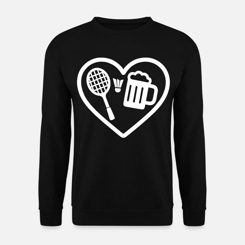 Heart Badminton Beer - Unisex Sweatshirt - black