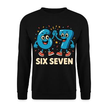 67 Six Seven 6-7 - Unisex Sweatshirt - black - Front - Alina (178cm) & Michal (187cm)