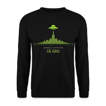 Anomaly detected: UAP UFO signal at 1.6 GHz - Unisex Sweatshirt - black - Front - Alina (178cm) & Michal (187cm)