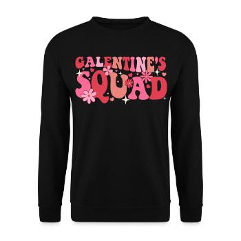 L’équipe de Galentine assortie entre filles et la confrérie d’équipage - Sweat-shirt Unisexe - noir - Devant - Alina (178cm) & Michal (187cm)