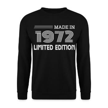 Original 1972 Vintage 1972 Rétro Anniversaire 1972 - Sweat-shirt Unisexe - noir - Devant - Alina (178cm) & Michal (187cm)