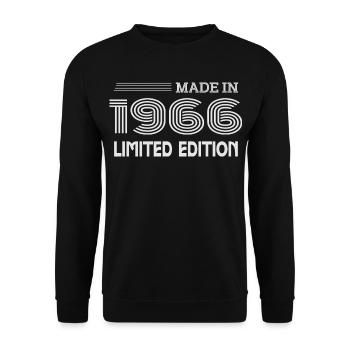 Original 1966 Vintage 1966 Retro-Jubiläum 1966 - Unisex Pullover - Schwarz - Vorne - Alina (178cm) & Michal (187cm)