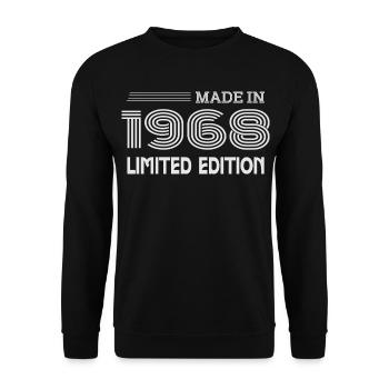 Originales 1968er Vintage 1968 Retro-Jubiläum 1968 - Unisex Pullover - Schwarz - Vorne - Alina (178cm) & Michal (187cm)