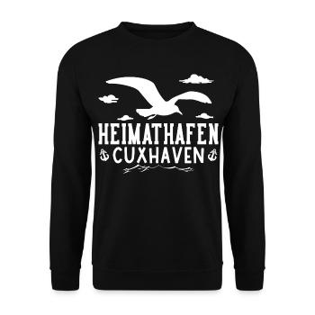 Nordsee Urlaub CUXHAVEN HEIMATHAFEN Lustiges - Unisex Pullover - Schwarz - Vorne - Alina (178cm) & Michal (187cm)