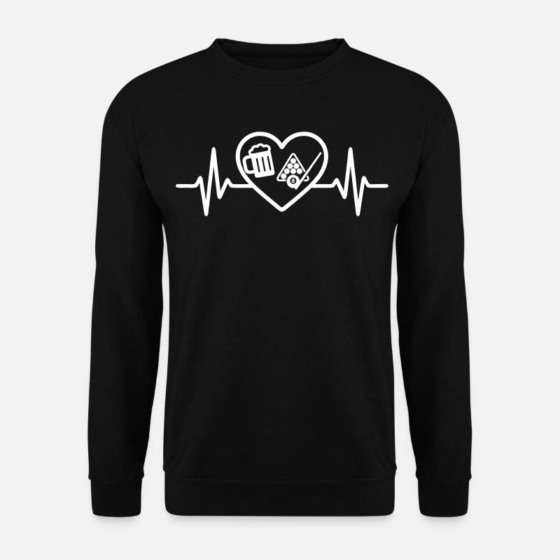 Heart Billiards Beer - Unisex Sweatshirt - black