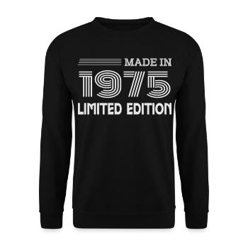 Original 1975 Vintage 1975 Rétro Anniversaire 1975 - Sweat-shirt Unisexe - noir - Devant - Alina (178cm) & Michal (187cm)