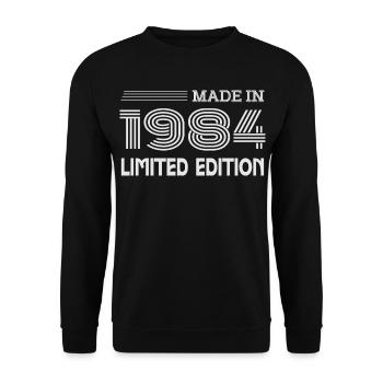 Original 1984 Vintage 1984 Retro Anniversary 1984 - Unisex Sweatshirt - black - Front - Alina (178cm) & Michal (187cm)
