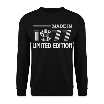 Original 1977 Vintage 1977 Rétro Anniversaire 1977 - Sweat-shirt Unisexe - noir - Devant - Alina (178cm) & Michal (187cm)