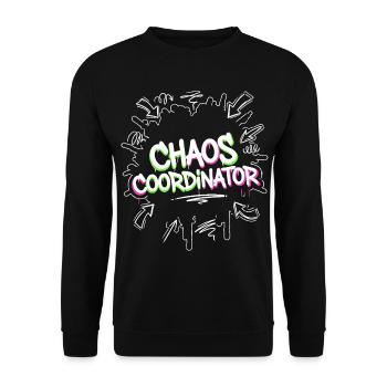 Coordinateur du Chaos - Sweat-shirt Unisexe - noir - Devant - Alina (178cm) & Michal (187cm)