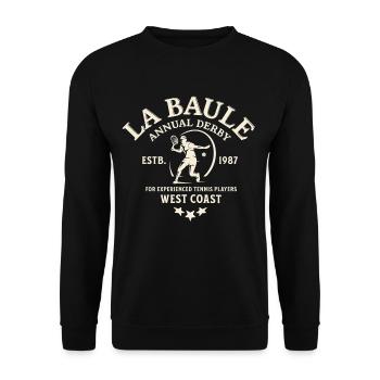 La Bale Derby Tennis Westküste - Unisex Pullover - Schwarz - Vorne - Alina (178cm) & Michal (187cm)