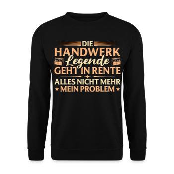 Craftsman colleague pension farewell pensioner - Unisex Sweatshirt - black - Front - Alina (178cm) & Michal (187cm)