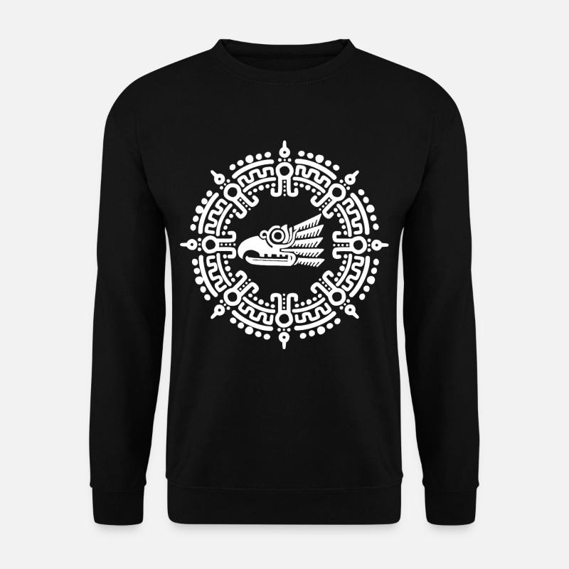 Weißes aztekisches Symbol - Unisex Pullover - Schwarz