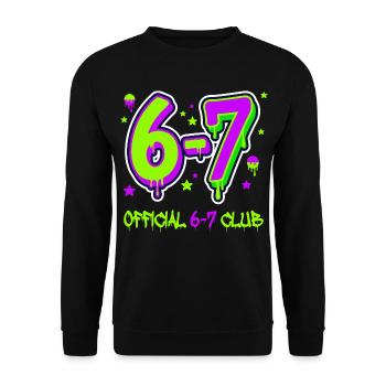 Club officiel 6-7 - Sweat-shirt Unisexe - noir - Devant - Alina (178cm) & Michal (187cm)