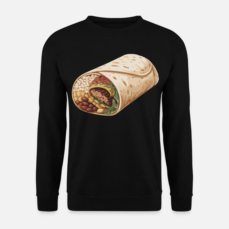 Burrito Wrap Illustration - Unisex Pullover - Schwarz