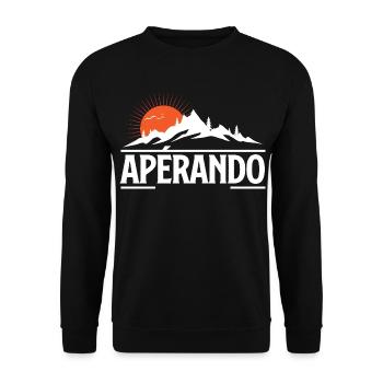 Sun Mountain Adventure - Unisex Sweatshirt - black - Front - Alina (178cm) & Michal (187cm)