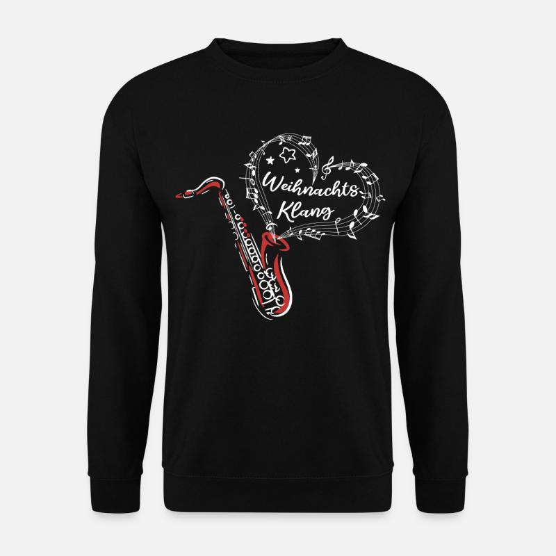 Weihnachten Saxofon Weihnachtsklang Musik - Unisex Pullover - Schwarz