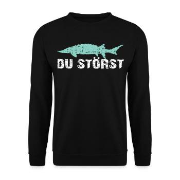 funny disturbing motif and saying - Unisex Sweatshirt - black - Front - Alina (178cm) & Michal (187cm)