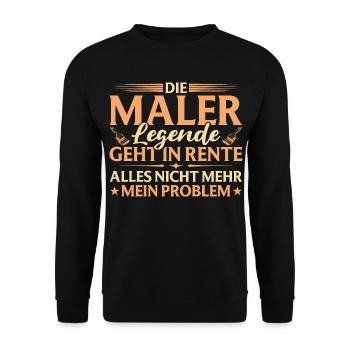 Peintre d’adieu retraité légendaire à la retraite - Sweat-shirt Unisexe - noir - Devant - Alina (178cm) & Michal (187cm)