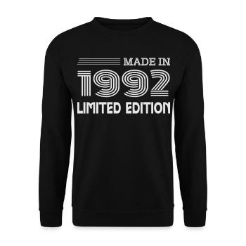 Original 1992 Vintage 1992 Retro Jubiläum 1992 - Unisex Pullover - Schwarz - Vorne - Alina (178cm) & Michal (187cm)