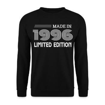 Original 1996 Vintage 1996 Retro Jubiläum 1996 - Unisex Pullover - Schwarz - Vorne - Alina (178cm) & Michal (187cm)