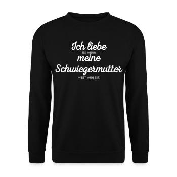 Ich liebe meine Schwiegermutter - Unisex Pullover - Schwarz - Vorne - Alina (178cm) & Michal (187cm)