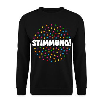 Konfetti Stimmung Karneval Fasching Silvester lust - Unisex Pullover - Schwarz - Vorne - Alina (178cm) & Michal (187cm)