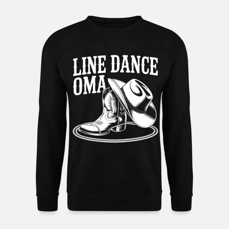 Line Dance Oma Motiv - Unisex Pullover - Schwarz